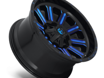 Aluminum Wheels 20X9 Hardline D646 6 On 135/6 On 139.7 Gloss Black/Candy Blue 106.3 Bore 1 Offset Fuel Off Road Wheels