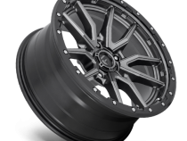 Aluminum Wheels 20X10 Rebel D680 5 On 139.7 Matte Gunmetal Gray Black Bead Ring 78.1 Bore -18 Offset Fuel Off Road Wheels