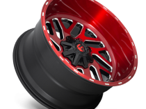 Aluminum Wheels 22X10 Triton D691 8 On 165.1 Candy Red Milled 125.1 Bore -18 Offset Mesh Spoke Fuel Off Road Wheels