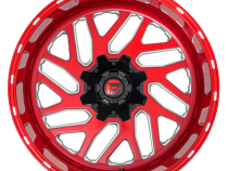 Aluminum Wheels 22X12 Triton D691 8 On 165.1 Candy Red Milled 125.1 Bore -43 Offset Mesh Spoke Fuel Off Road Wheels