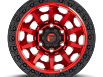 Aluminum Wheels 17X9 Covert D695 6 On 135 Candy Red Black Bead Ring 87.1 Bore 1 Offset Multi Spoke Fuel Off Road Wheels