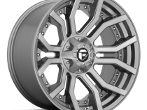 Aluminum Wheels 20X10 Rage Platinum D713 8 On 165.1 Brushed Gunmetal Gray Tinted Clear 125.1 Bore -18 Offset Fuel Off Road Wheels