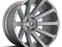Aluminum Wheels 20X10 Contra Platinum D714 8 On 180 Brush Gunmetal Gray/Clear Tint 124.2 Bore -18 Offset Multi Spoke Fuel Off Road Wheels
