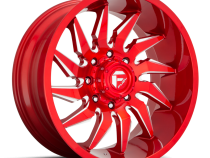 Aluminum Wheels 22X10 Saber D745 6 On 135 Candy Red Milled 87.1 Bore -18 Offset Fuel Off Road Wheels