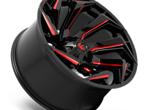 Aluminum Wheels 20X10 Reaction D755 8 On 165.1 Gloss Black Milled Red Tint 125.2 Bore -18 Offset Fuel Off Road Wheels