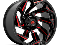 Aluminum Wheels 22X10 Reaction D755 8 On 180 Gloss Black Milled Red Tint 124.3 Bore -18 Offset Fuel Off Road Wheels