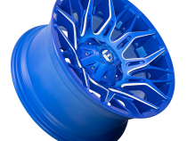 Aluminum Wheels 20X10 Twitch D770 8 On 165.1 Anodized Blue MIlled 125.2 Bore -18 Offset Fuel Off Road Wheels