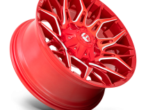 Aluminum Wheels 22X10 Twitch D771 8 On 165.1 Candy Red Milled 125.2 Bore -18 Offset Fuel Off Road Wheels