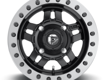 Aluminum Wheels 14X7 Anza UTV D917 4 On 136 Matte Black Beadlock 110.2 Bore 13 Offset 5 Spoke Fuel Off Road Wheels