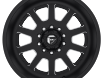Dually Wheels 24X12 FF09D Dually DE09 Super Single BK 8 On 180 Matte Black Milled 124.3 Bore -50 Offset Front Dually Fuel Off Road Wheels