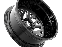 Dually Wheels 24X8.25 FF19D Dually DE19 BK 10 On 225 Gloss Black Milled 170.1 Bore -225 Offset Outer Dually Fuel Off Road Wheels
