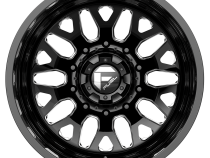 Dually Wheels 24X8.25 FF19D Dually DE19 BK 10 On 225 Gloss Black Milled 170.1 Bore -225 Offset Outer Dually Fuel Off Road Wheels