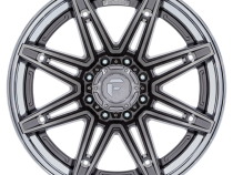 Aluminum Wheels 22X10 Brawl FC401AP 6 On 139.7 Platinum Silver Chrome Lip 106.1 Bore -18 Offset Fuel Off Road Wheels