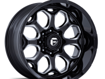 Aluminum Wheels 20X10 Scepter FC862 BE 8 On 180 Gloss Black Milled 124.2 Bore -18 Offset Fuel Off Road Wheels