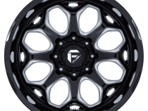 Aluminum Wheels 20X9 Scepter FC862 BE 8 On 180 Gloss Black Milled 124.2 Bore 1 Offset Fuel Off Road Wheels