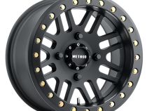 Aluminum Wheels 15x10 MR406 Beadlock UTV Bolt Pattern 4 On 136 Offset 0 Lip Size 3.11 Matte Black MB Method