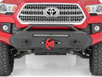 Front Bumper Hybrid 12000-Lb Pro Series Winch Synthetic Rope 16-22 Toyota Tacoma Rough Country