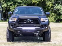 Front Bumper Hybrid with 12000-Lb Pro Series Winch and 20 LED Light Bar 16-22 Toyota Tacoma 4WD Rough Country
