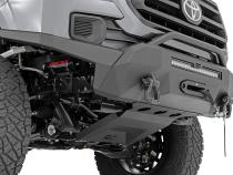 Front Bumper High Clearance Hybrid with 12000 Lb Pro Series Winch Synthetic Rope and 20 LED Light Bar 16-22 Toyota Tacoma Rough Country