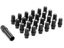 M12 x 1.5 Lug Nut Set of 24 Black Closed End Extended Thread Rough Country