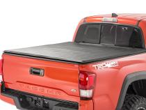 Soft Tri-Fold Bed Cover 5 Foot Bed Dbl Cab Toyota Tacoma 2WD/4WD (16-23) Rough Country