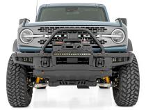LED Light Kit Fog Mount Triple 2 Inch Black Pair Flood Ford Bronco (21-25) Rough Country