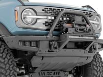 High Winch Mount All Models 12000S 20 Inch Black Single Row LED White DRL Ford Bronco (21-25) Rough Country