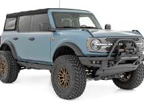 High Winch Mount All Models 12000S 20 Inch Black Single Row LED White DRL Ford Bronco (21-25) Rough Country