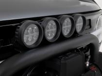 Safari Bar 3.5 Inch Round LED (Quad) Black Amber DRL OE Modular Steel Ford Bronco (21-25) Rough Country