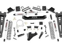 6 Inch Suspension Lift Kit w/Radius Arms &amp;amp; V2 Shocks Overload Springs 4 Inch Diam 17-19 F-250/350 4WD Diesel Rough Country