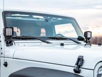 Jeep Lower Windshield Light Mounts 07-18 Wrangler JK For Rough Country 70905 Rough Country