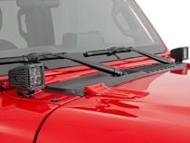 Jeep 2 Inch LED Cube Easy-Mount Kit 18-20 Wrangler JL 20-Up Gladiator-Black Series w/White DRL Rough Country