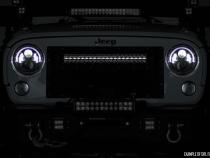 Dodge Mesh Grille 30 Inch Dual Row Black Series LED w/Cool White DRL 13-18 RAM 1500 Rough Country
