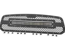 Dodge Mesh Grille 30 Inch Dual Row Black Series LED w/Cool White DRL 13-18 RAM 1500 Rough Country