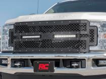 Ford Mesh Grille w/Dual 12 Inch Black-Series LEDs 17-19 Super Duty Rough Country
