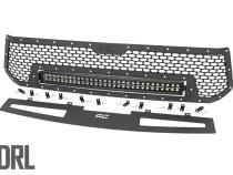 Toyota Mesh Grille w/30 Inch Dual Row Black Series LED w/Amber DRL 14-17 Tundra Rough Country