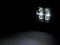 2 Inch Square Flush Mount Cree LED Lights Pair Black Series w/Cool White DRL Rough Country