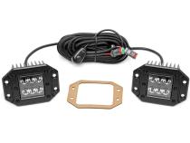 2 Inch Square Flush Mount Cree LED Lights Pair Black Series, Spot Beam Rough Country