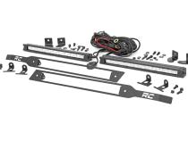 Chevy Dual 10 Inch LED Grille Kit Chrome Series 19-20 Silverado 1500 Rough Country