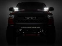 Toyota 2-inch LED Lower Windshield Ditch Kit (14-20 Tundra Black Series Spot Pattern) Rough Country