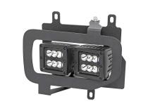 LED Light Kit Fog Mount Dual 2 Inch Black Pairs Spot/Flood Ford F-150 (15-17) Rough Country