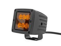 2 Inch LED Light Pods Spot Beam Amber Lens Square Rough Country
