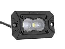 3x1.75 Inch Black Series LED Slim Aux SAE Fog Flush Mount Pair Rough Country