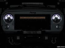 Cree LED Light Bar 20 Inch Dual Row Black Series w/Amber DRL Rough Country