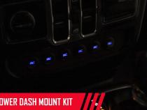 MLC-6 Multiple Light Controller Lower Dash Mount Kit 18-20 Wrangler JL, 20 Gladiator JT Rough Country