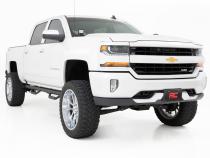 LED Ditch Light Kit 3in OSRAM Pair Wide Silverado/Sierra 1500 (14-18 &amp;amp; Classic) Rough Country