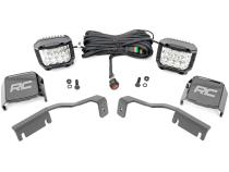 LED Light Kit Ditch Mount 3 Inch OSRAM Wide Nissan Frontier (22-26) Rough Country