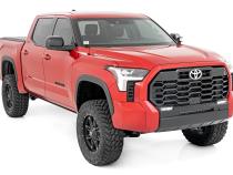 LED Light Kit Ditch Mount 2 Inch Black Pair White DRL Toyota Tundra (22-26) Rough Country