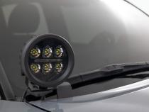 LED Light Kit Ditch Mount 2 Inch Black Pair White DRL Toyota Tacoma (16-23) Rough Country
