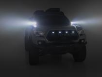 LED Light Kit Ditch Mount Black Series Round 3.5 Inch Amber DRL Toyota Tacoma (16-23) Rough Country